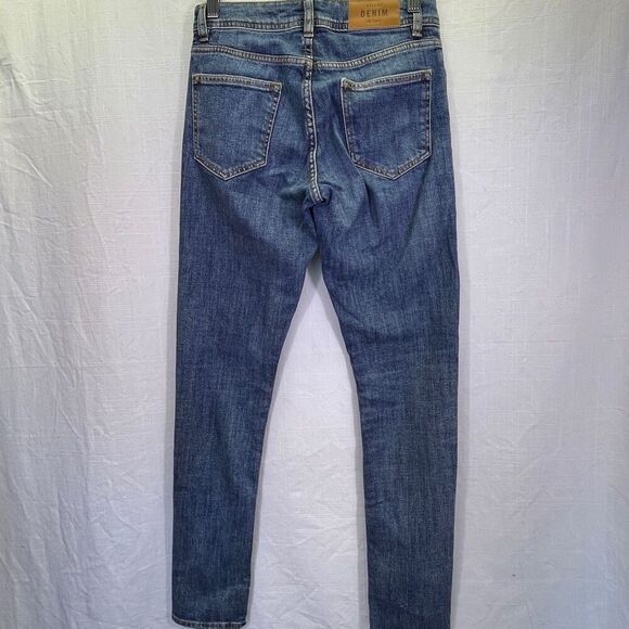 Sezane Denim Blue Stretch Slim Skinny Tapered Leg Jeans Medium Wash Size 25 - Picture 5 of 10